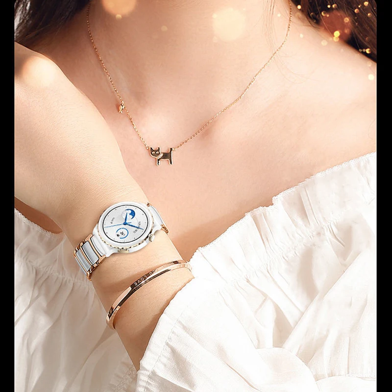 20mm 22mm Ceramic Strap For Huawei Watch GT 3 Pro,White Ceramic Watchband For Huawei Watch GT3 GT 2 Pro GT2e GT Runner Wristband