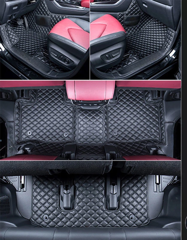 

Автомобильные коврики на заказ для Toyota Highlander 2024, 7/5 сидений, топливные гибридные аксессуары, автотовары, интерьер, детали из искусственной кожи