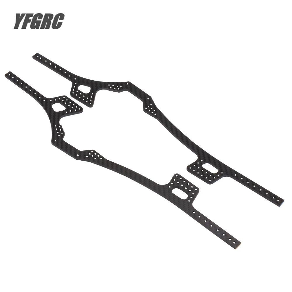 

2Pcs Carbon Fiber Frame Rails with Lower Center of Gravity for 1/10 RC Crawler LCG Chassis Axial SCX10 II 90046 90047 86100 Upgr