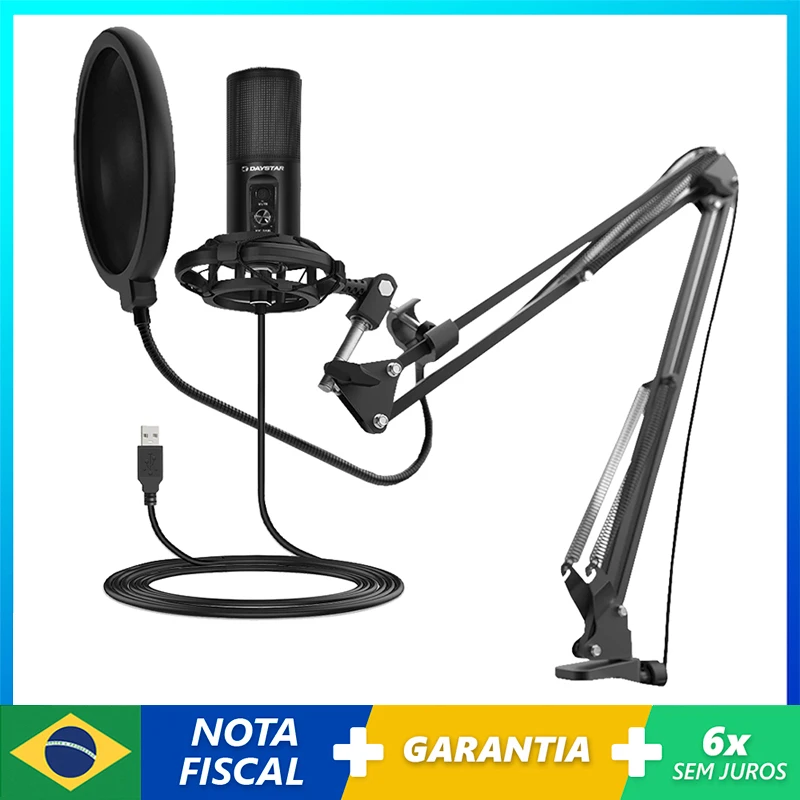 

Metal USB Microphone Condenser Recording Microphone DSU12 Mic With Stand For Computer Laptop PC Karaoke Studio Recording