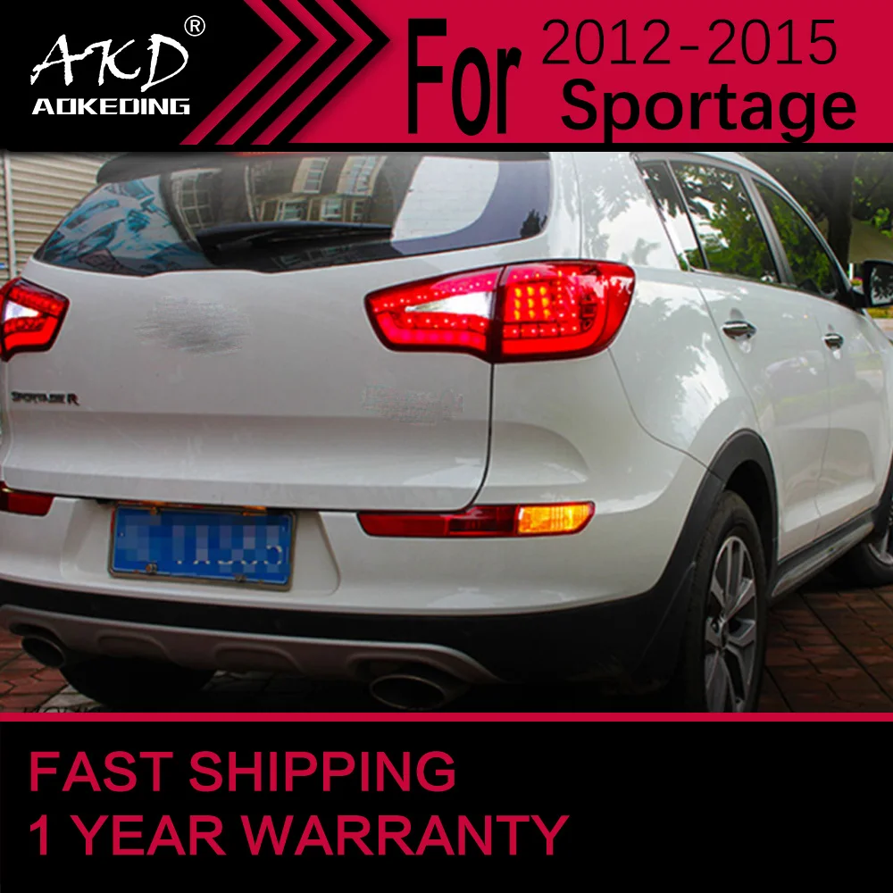 

Автомобильные фары для Kia Sportage R, светодиодный задний фонарь 2012-2015 Sportage, задний стоп-сигнал, тормозной сигнал, Drl, задние автомобильные аксессуары X