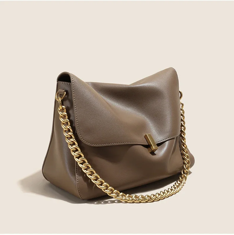 Женская сумка на плечо из натуральной воловьей кожи