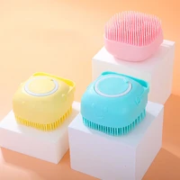 silicone pet bath brush flea silicone comb massage portable knot comb pet grooming cleaning slicker brush pets accessories gatos