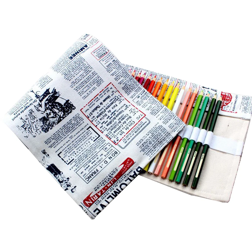 

1 Pc Rolling Bag Large Capacity English Newspaper Pouch for Painters Students