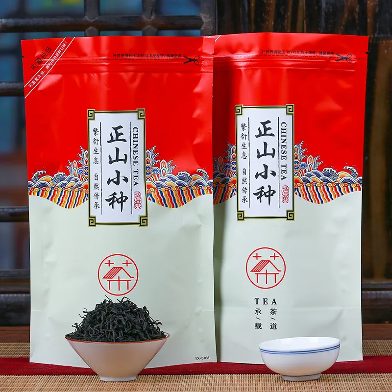 

2021 Black Tea Smoked Flavor Lapsang Souchong Oolong Tea Chinese Fujian Wuyi Shan Black Chinese Tea 250g