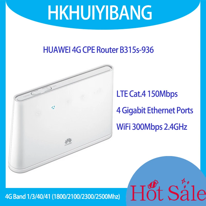 

New Unlocked Huawei B315 B315s-936 4G WiFi Router LTE Cat4 150Mbps 4G Modem Wireless Sim CPE Router