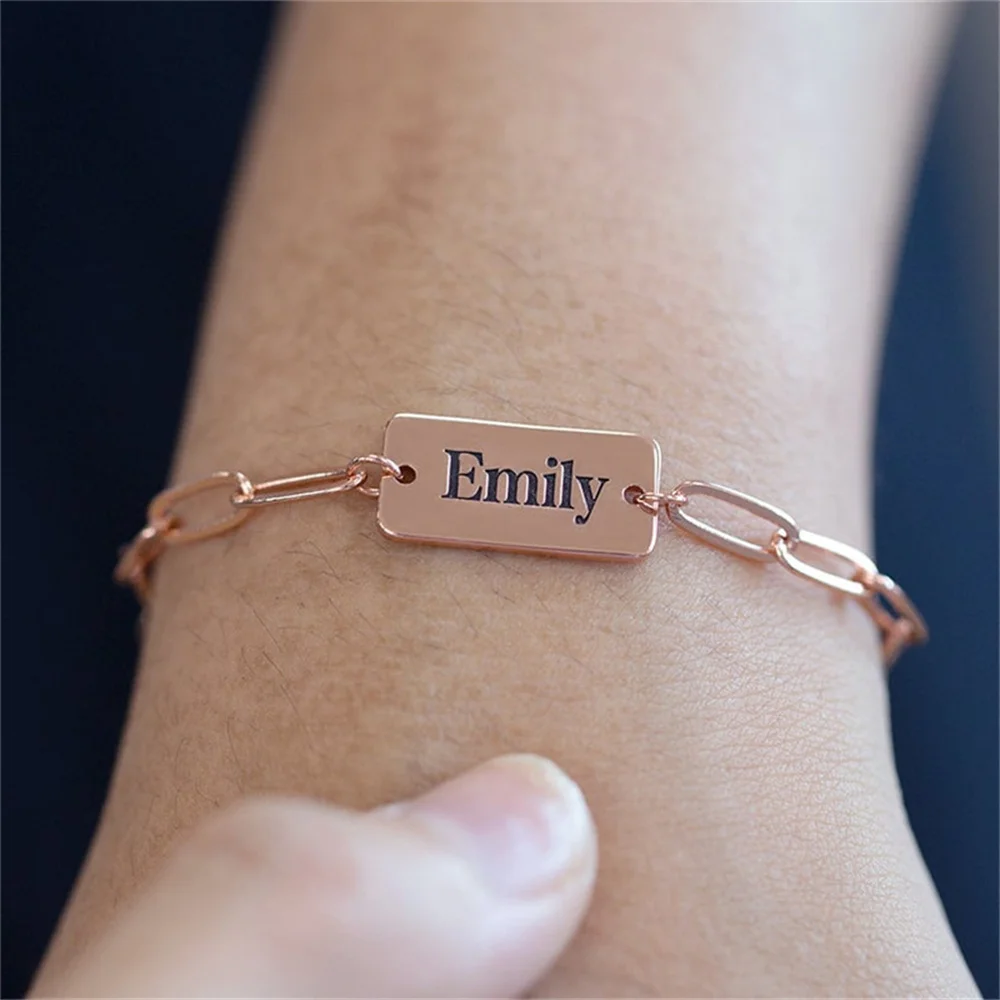 Ladies Personalized Name Bracelet Custom Sterling Silver Bracelet Lettering, Name Fashion Jewelry, Bridesmaid Gift, Custom Gift