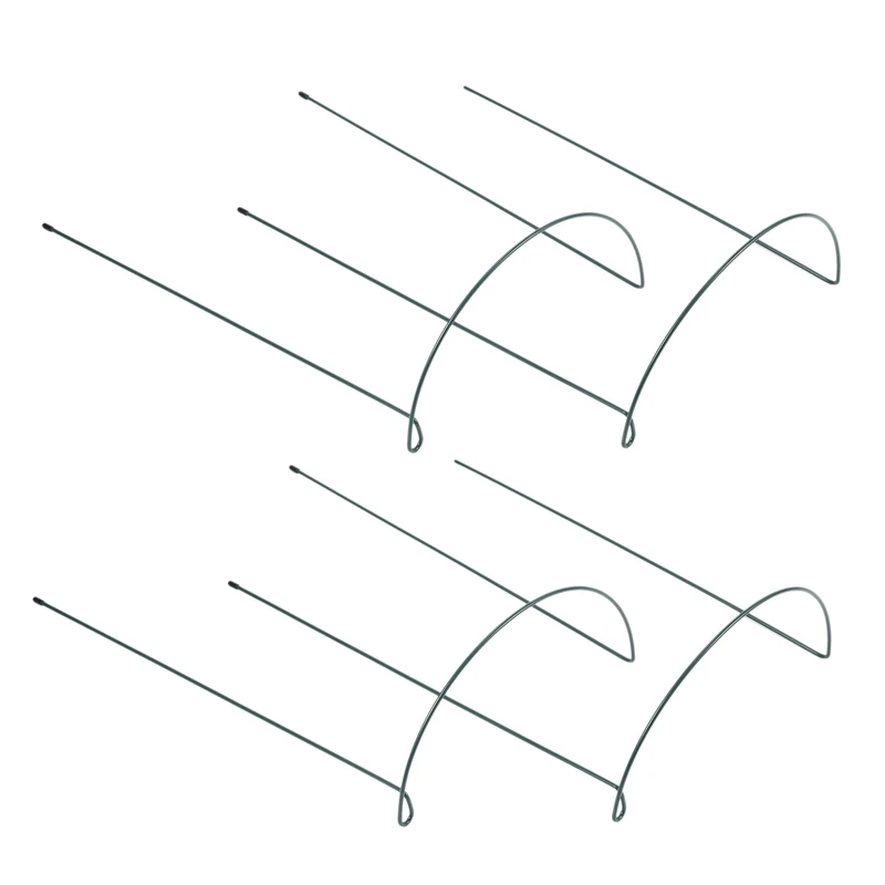 

Garden Support Stake, 4-Pack Half Round Metal Garden Plant Supports, Garden Plant Support Ring, Border Support