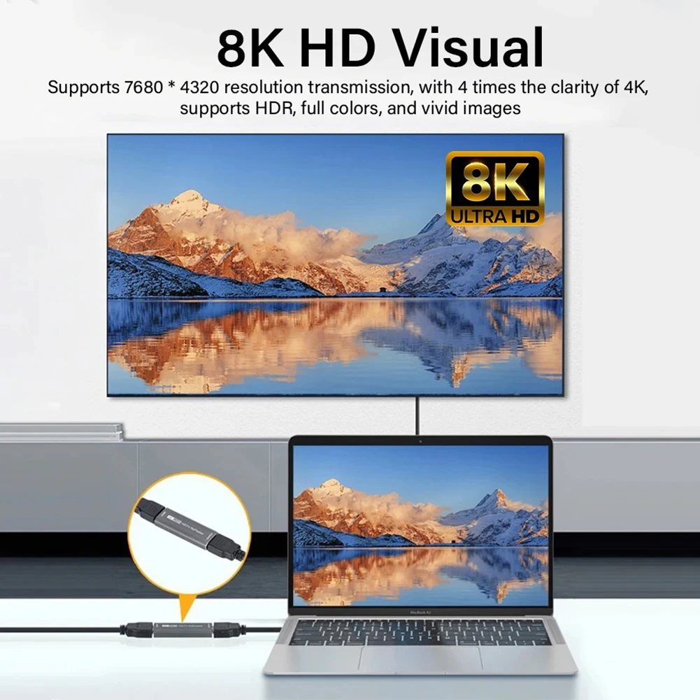 8K HDMI-Compatible Repeater Signal Amplifier Booster Extender CEC/HDR 30M 4K 60Hz Video Adapter Female To