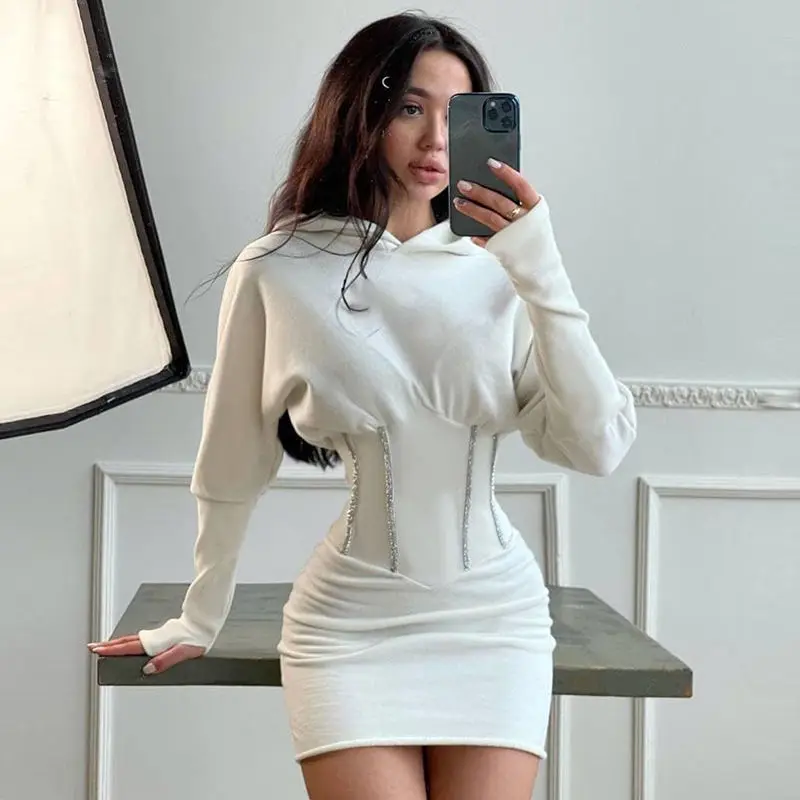 

Women Dress Spring Preppy Style Young Style Sheath Girdle Waist Mini Dress Full Solid Girls Dress Euro-America Style