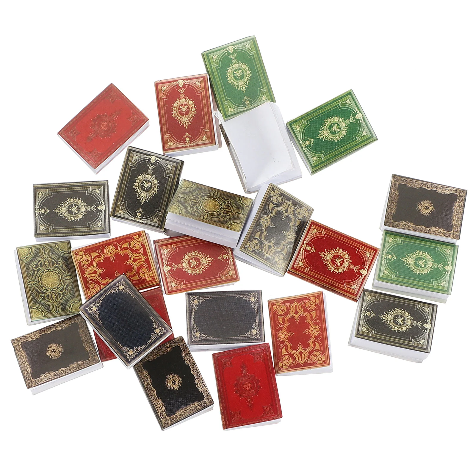 

27pcs Mini House Books Dollhouse Miniatures Kids Pretend Play Books Ornaments Decor Props