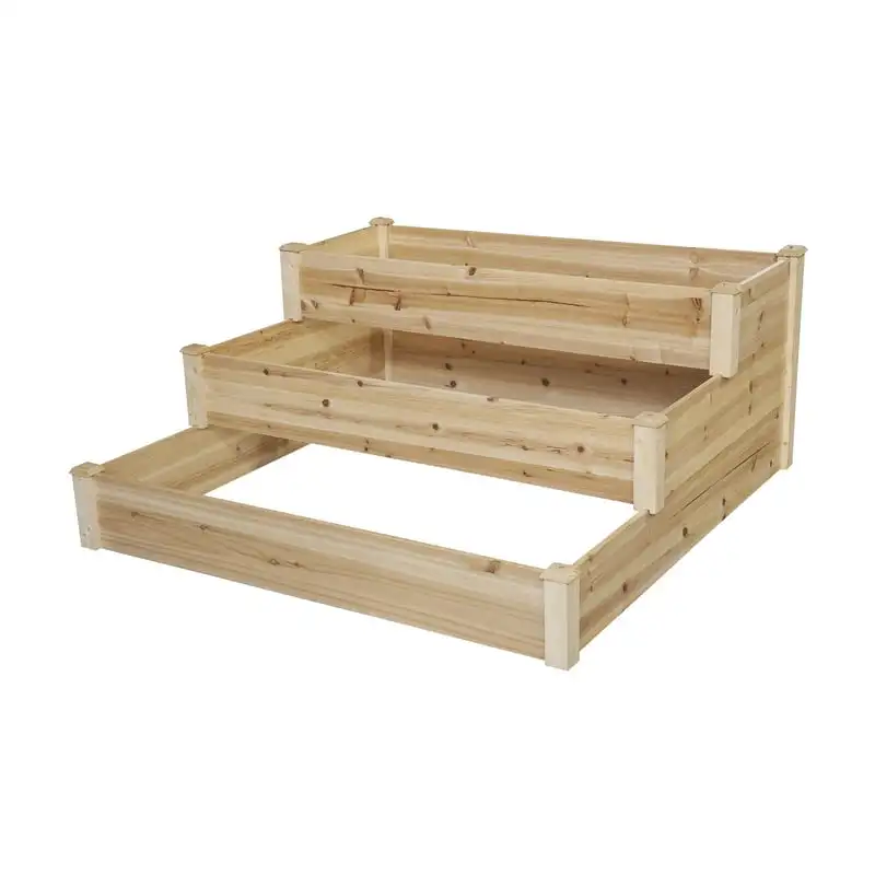 

Gardens 3 Tier Cedar Raised Garden Bed, Natural