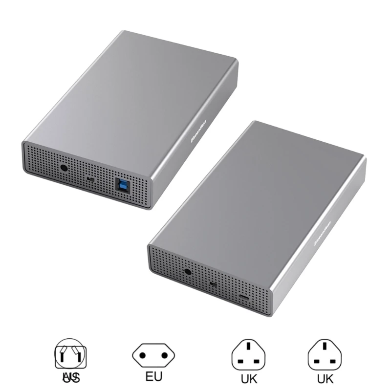 

Цельнометаллический 3,5-дюймовый корпус для жесткого диска Usb3.0/Type-C для настольного ноутбука с последовательным портом