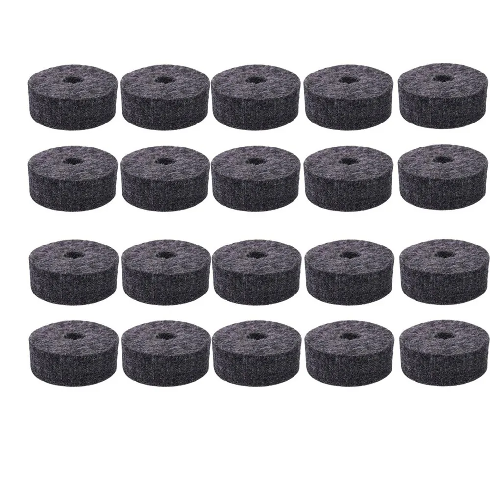 

Durable High Quality Hot Sale Useful Brand New Best Cymbal Felt Washer 20pcs Crash Cymbals Clutch Drum Gray/black