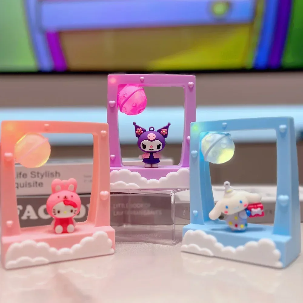 Sanrio Cinnamoroll Kuromi светящиеся прикроватные украшения милая защита глаз маленькая