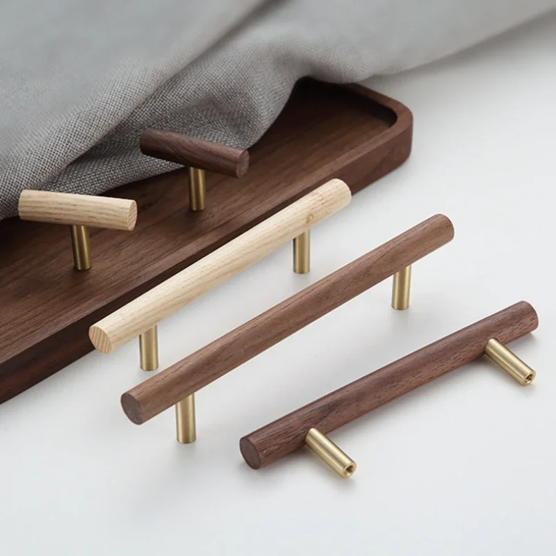 Рукоятка из массива дерева в скандинавском стиле круглый шкаф натурального с