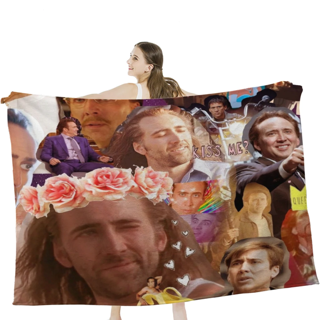 

Nic клетка коллаж плед одеяло самолёт планшетофон мягкое теплое покрывало