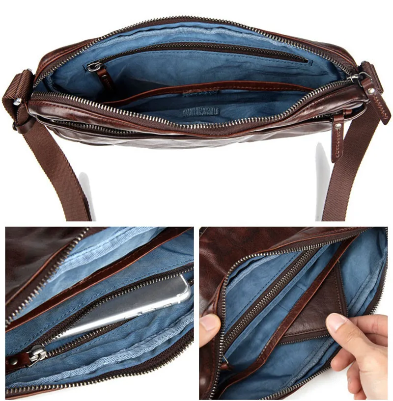Fashion vintage designer pleated genuine leather men chest bag luxury high quality real cowhide teens personality crossbody bag