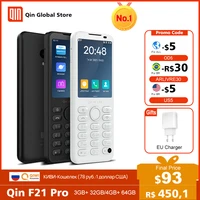Qin F21 Pro Smart Touch Screen Phone Wifi 5G 2 8 Inch 3GB 32GB Bluetooth 5 0 480 640 Duoqin Global version 2120mAh Android Phone