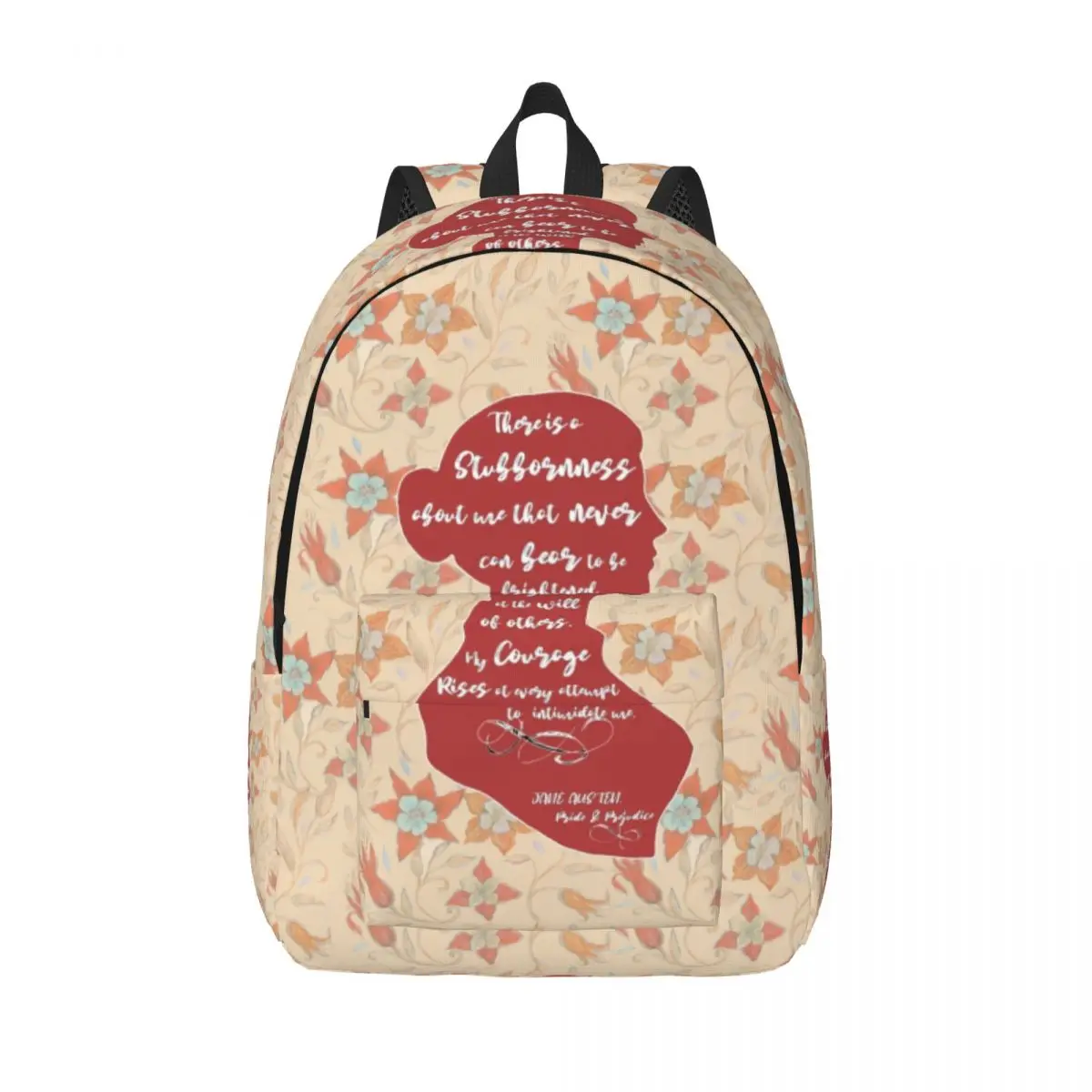 

Jane Austen Pride And Prejudice Quote Canvas Backpacks for Women Men College School Students Bookbag Fits 15 Inch Laptop Bags