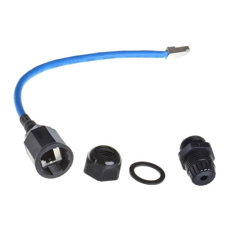 

2 шт., водонепроницаемый соединитель RJ45 Cat5/5E/6 8P8C