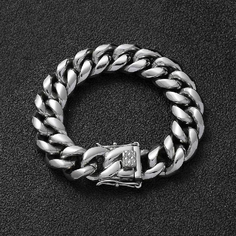 

Best selling Jewelry Mens 18k Gold 12mm Cuban Link Bracelet