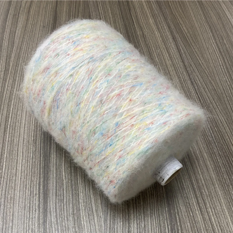 

Hot 500g Soft Beautiful Plush Rainbow Color Acrylic Mohair Yarn for Knitting Baby Hand Crochet Knit Sewing Weaving Thread