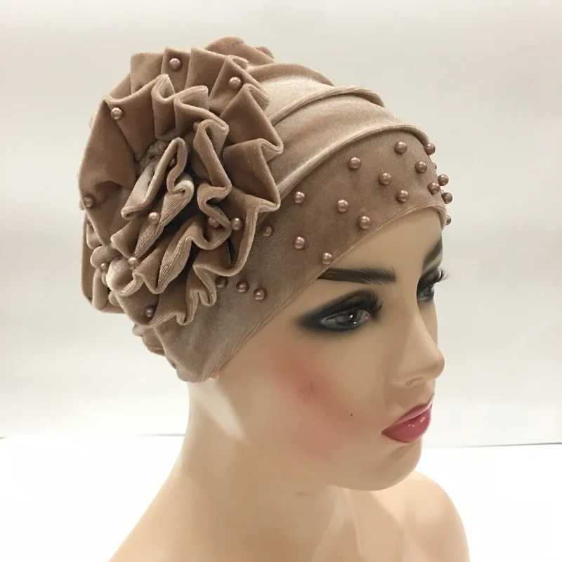 

Мусульманская шапка Золотая Бархатная шапка с бусинами s-образный носок шапка с ворсом шапка с шарфом шапка с ворсом H231 головная повязка для...