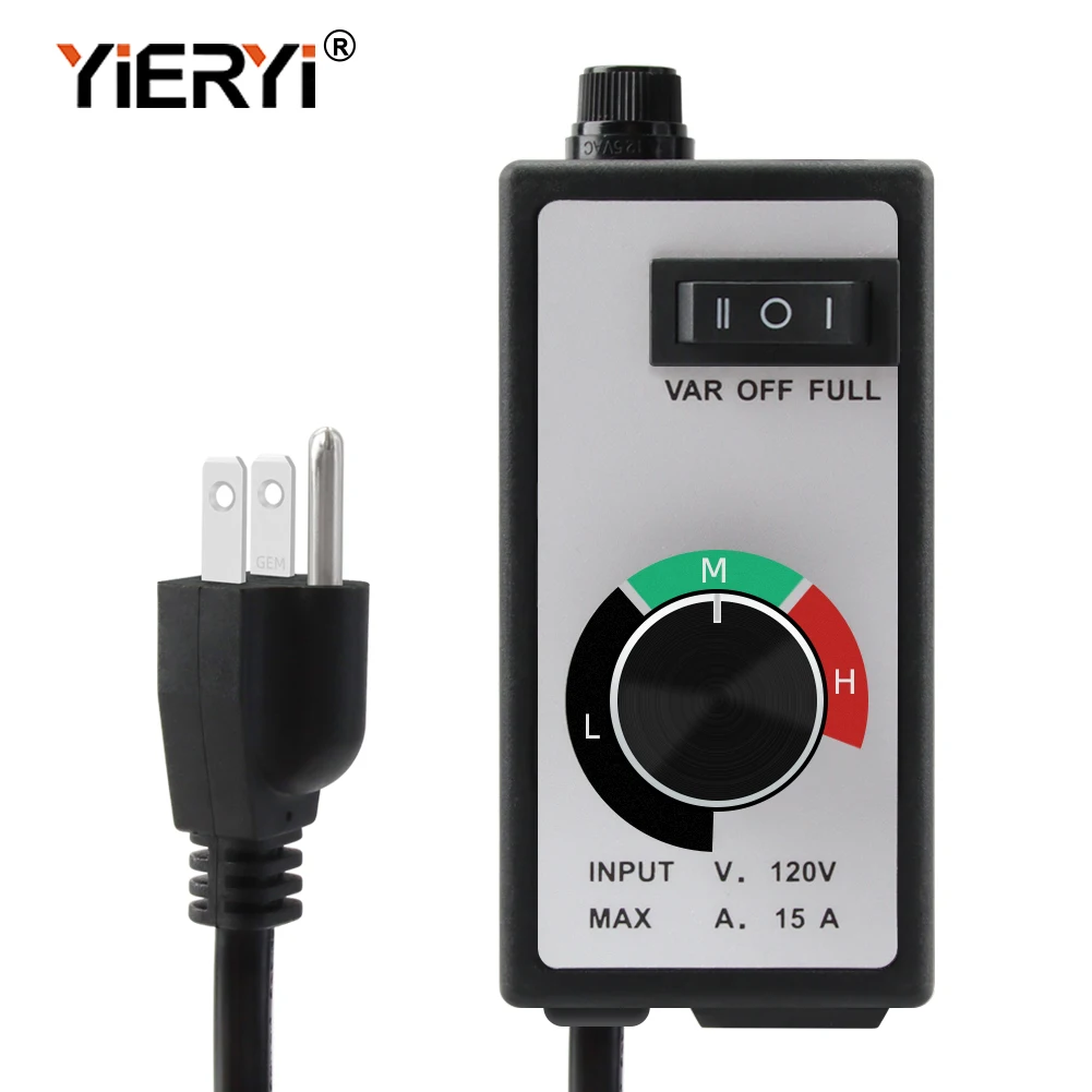 Interruptor do Controlador da Velocidade da Transmissão de Velocidades do Regulador 1500 v 15a da Velocidade do fã de 120 w com Plugue de Pólos