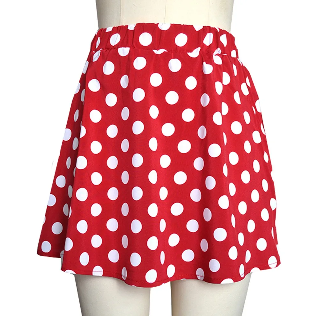 

2022 Summer Midi Skirt Runway Vintage Rockabilly Sundress Red Womens Sexy Pinup 50s Cotton Polka Dot Pattern Skater Streetwear