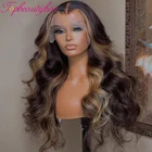 Парик Омбре из человеческих волос, 180% бразильский, 13X 4