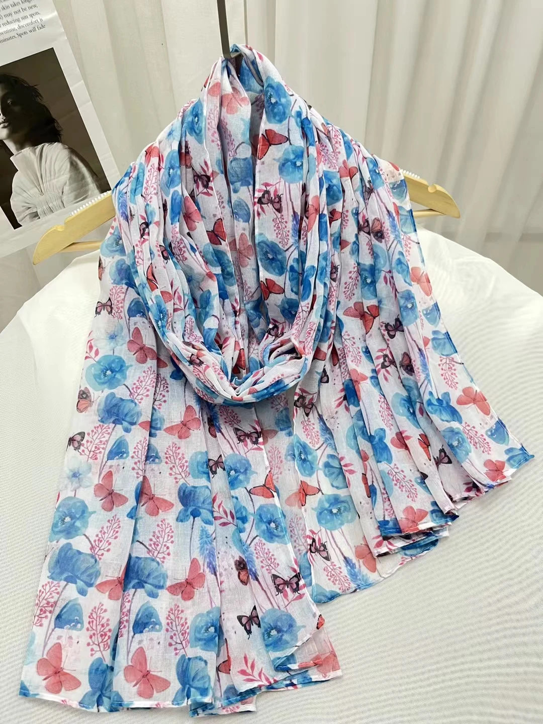 2023 новый модный красивый шарф с принтом мака шали Длинная пляжная головка