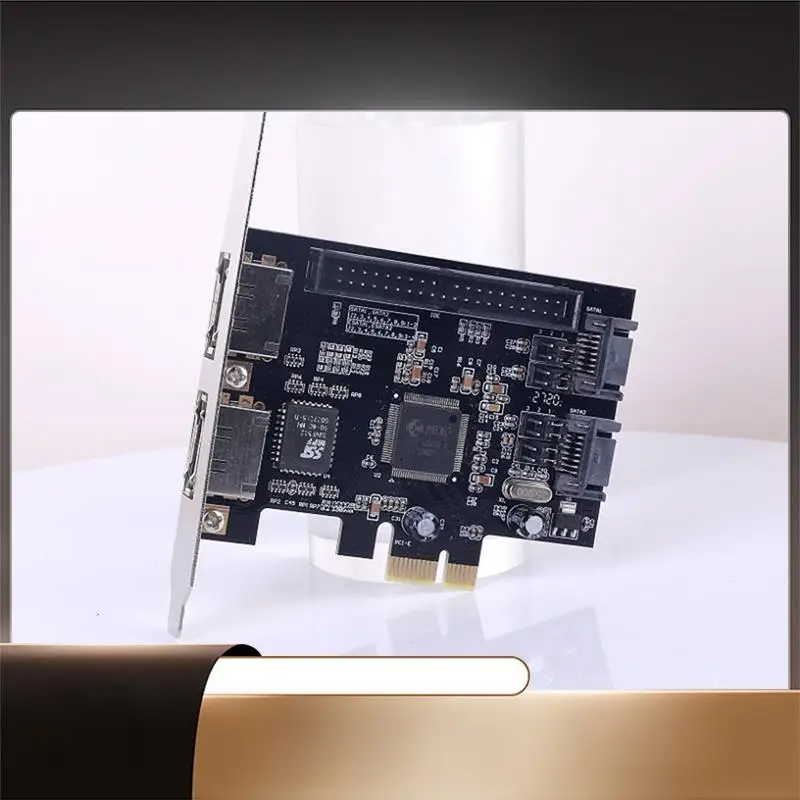 Фото 1 шт. SATA IDE PCI E Карта адаптера PCI E к SATA 2.0 + IDE ESATA X2 Комбинированный адаптер-конвертер RAID-контроллер-N35R №1