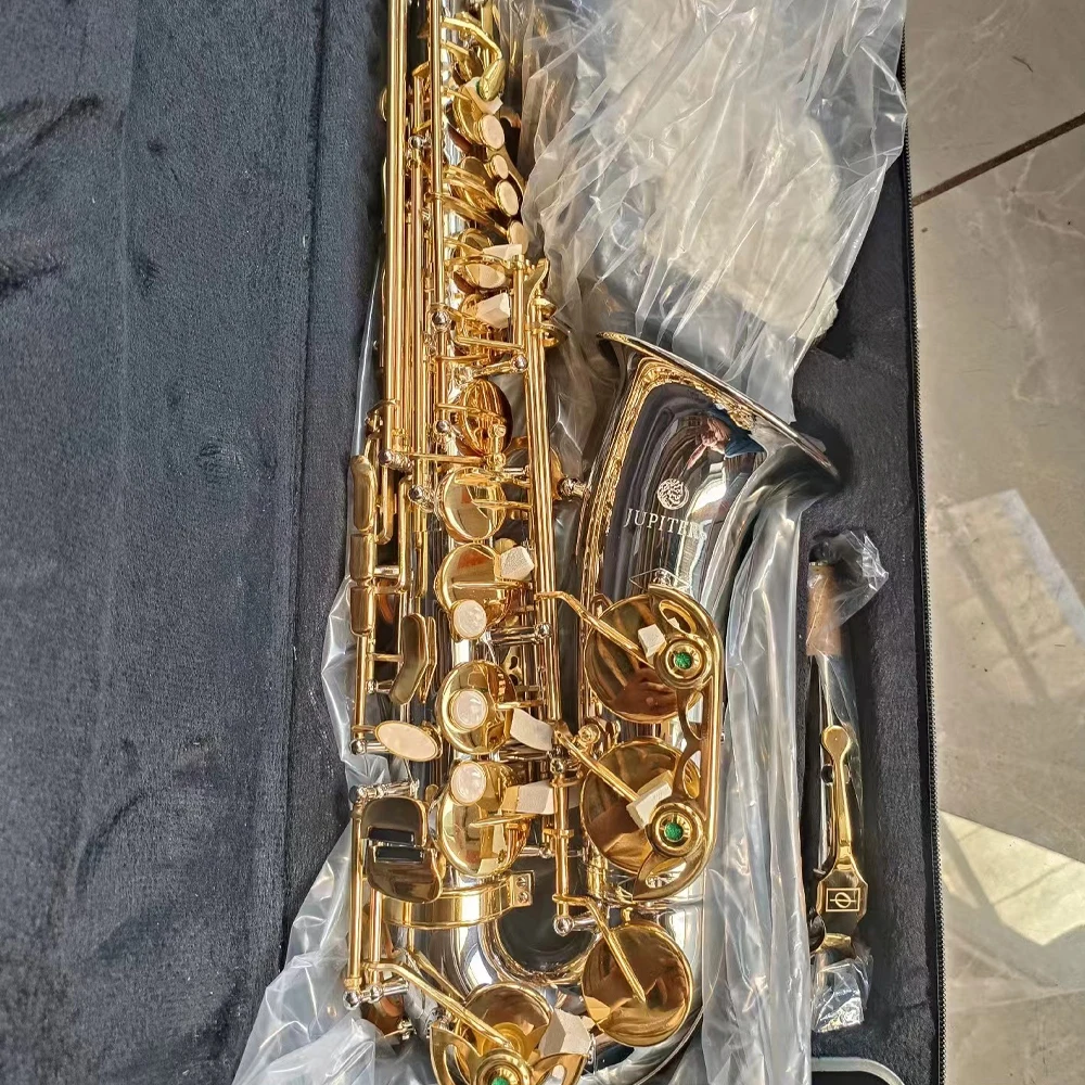 Высококачественный Eb серебряный золотой ключ 1100SG альт-саксофон E-flat Brass sax Alto Woodwind