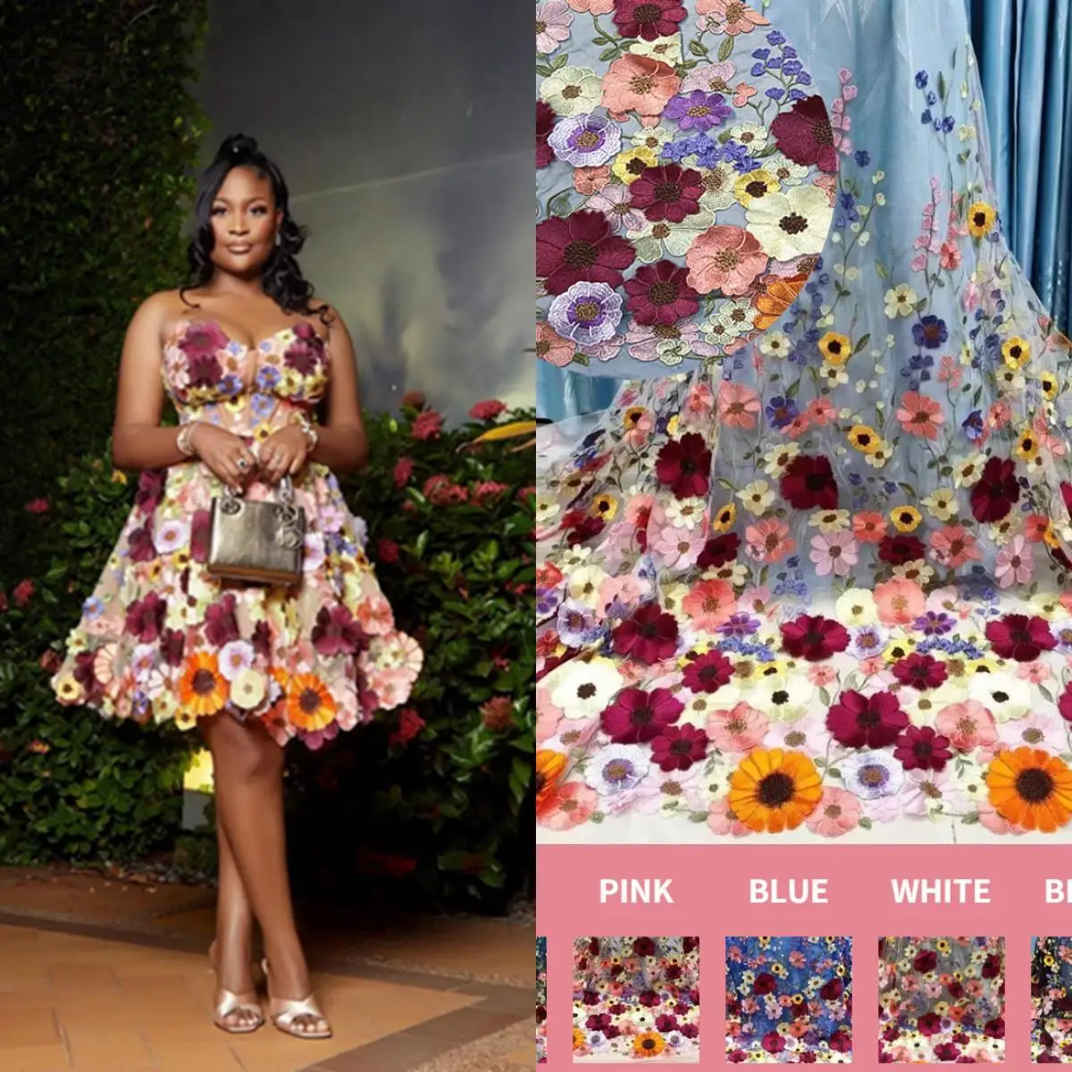 

14675#Sweetheart Short Dress Floral Dress A-line Evening Dresses 3D Flowers Dress Mini Party Dress Celebrity Dresses Plus Size