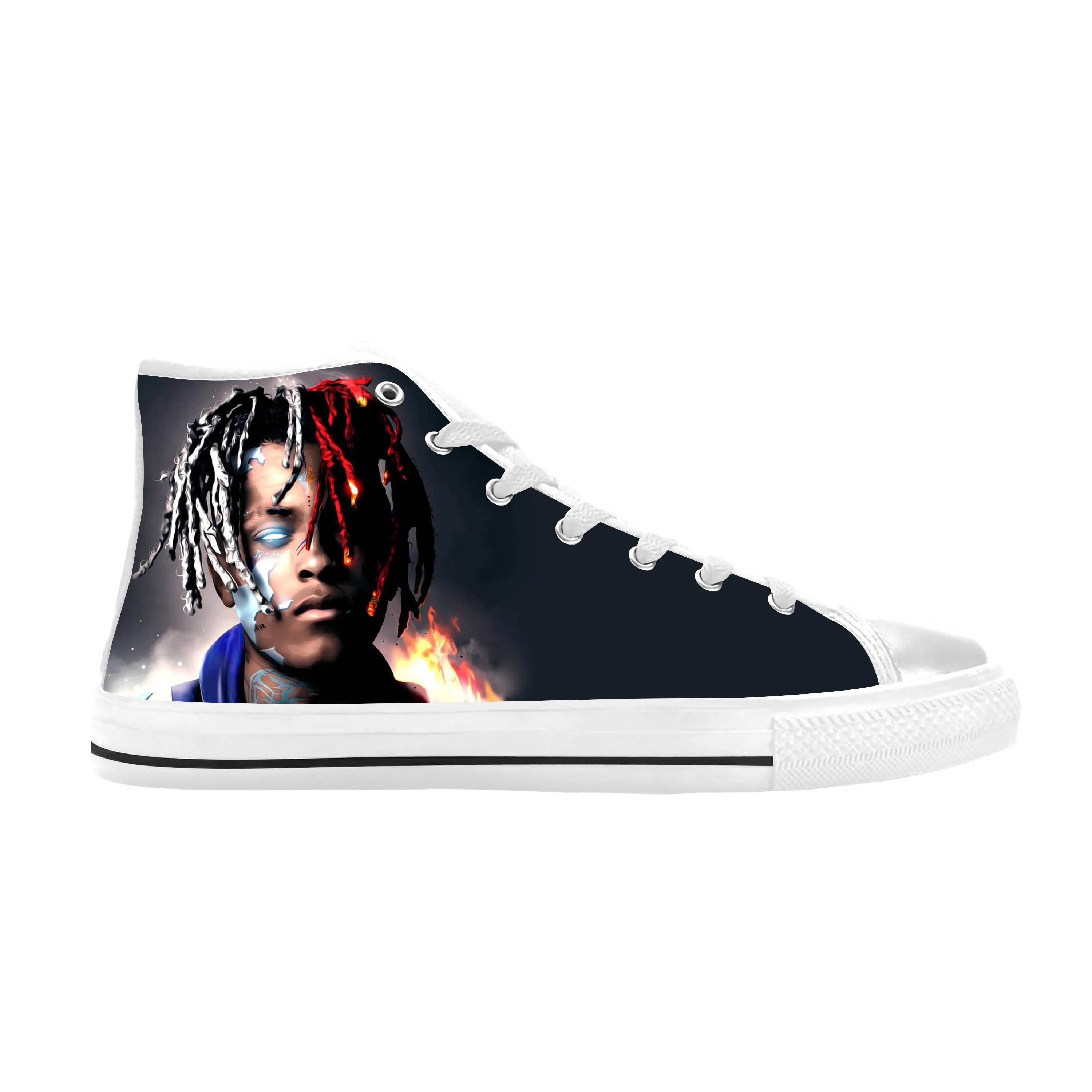 

Hot Hip Hop Rapper Rap Singer Music XXXTentacions Casual Cloth Shoes High Top Comfortable Breathable 3D Print Men Women Sneakers