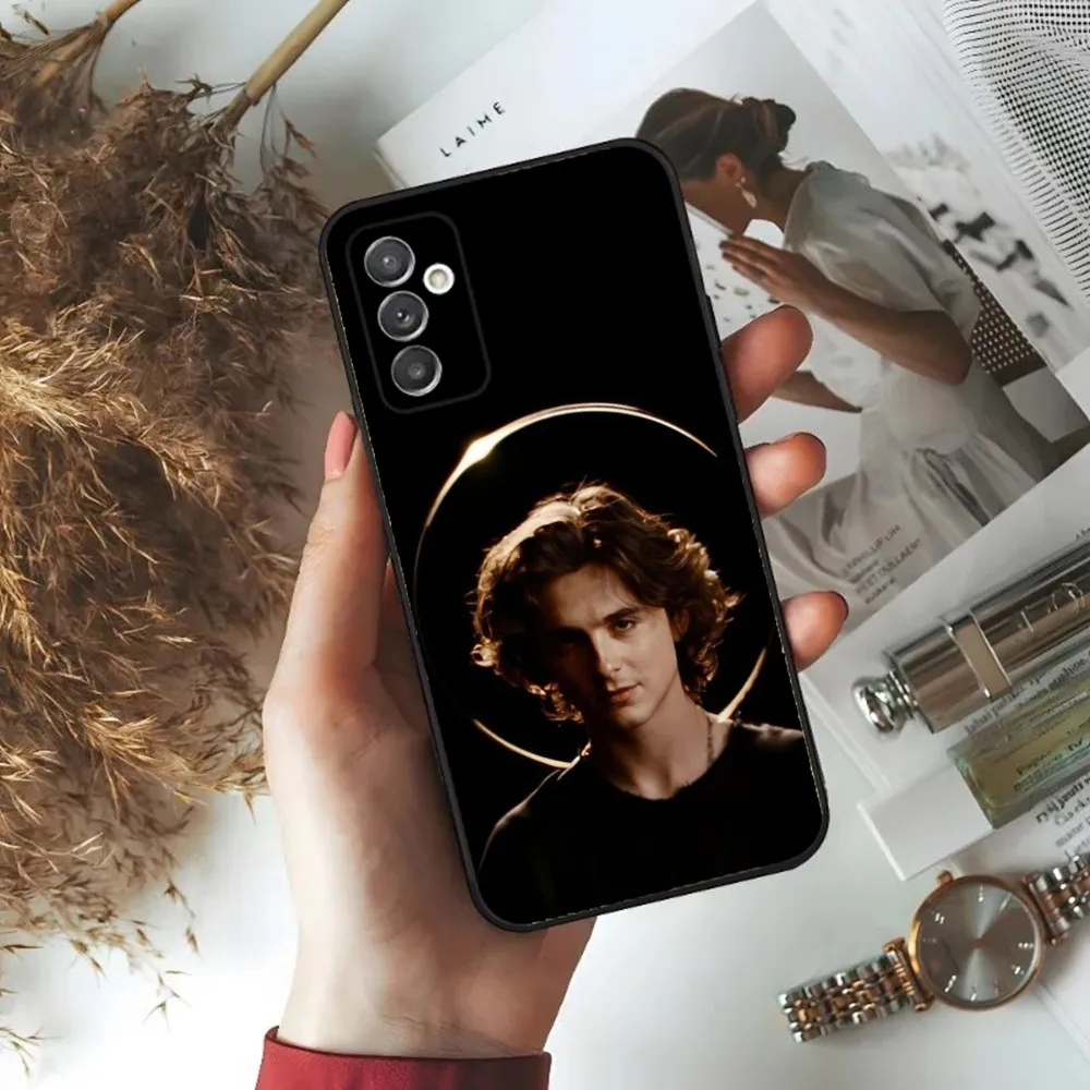 T-Timothee C-Chalamet Phone Case For Samsung S24 23 22 30 21 10 9 Ultra Plus Lite FE 5G Black Soft