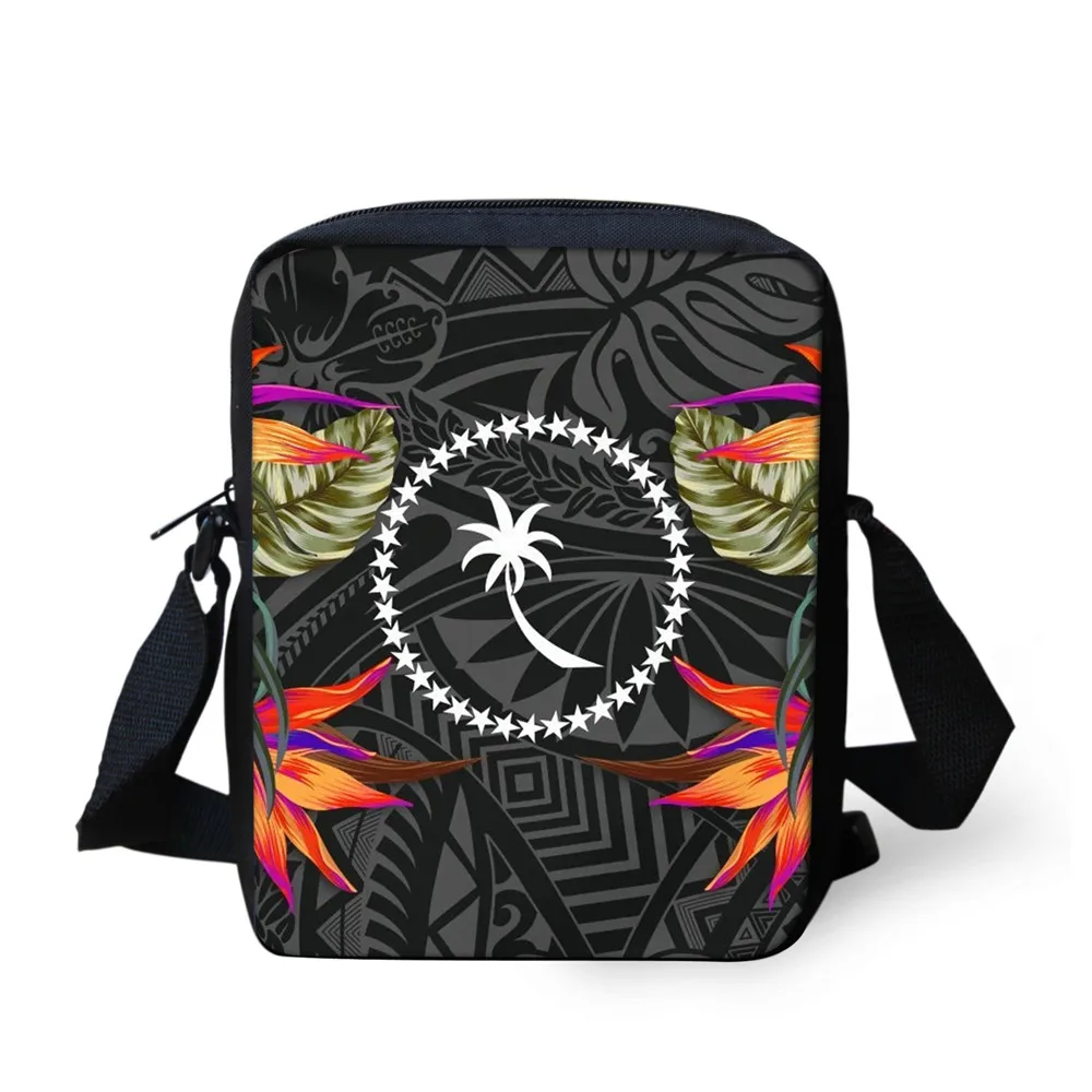 

Gradient Color Chuuk Polynesian Tribal Pattern Casual Flap Crossbody Bag Luxury Travel Portable Women Shoulde Bags