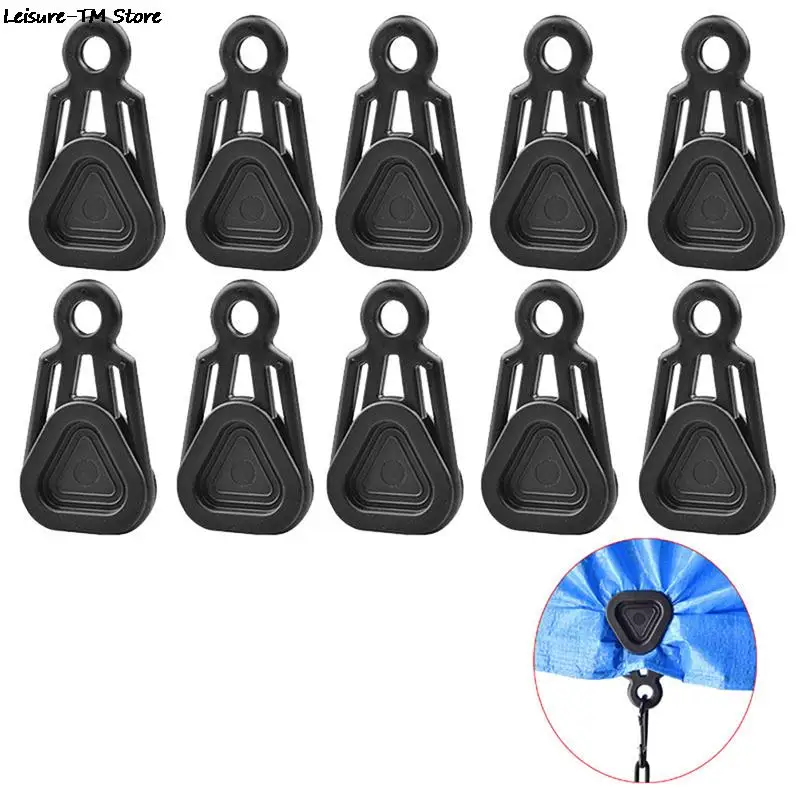 

10pcs Heavy Duty Tent Clip Wind Rope Clamp Awning Pull Point Clip Tent Hook Windproof Rope Barb ClipTent Accessories