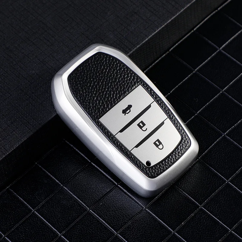 

Leather TPU Car Key Cover Case Protect Bag For Toyota TLK 200 2016 Camry55 50 Corolla2014 Prado2011 Land Cruiser 200 Accessories