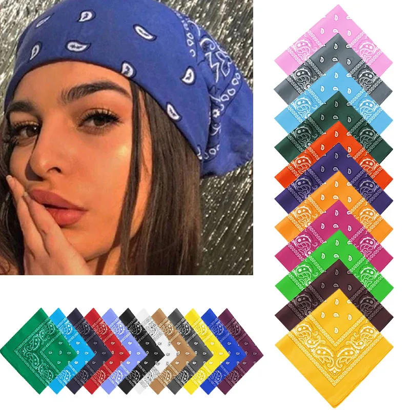 

Bandana Unisex Hip Hop Women's scarves Sports Head Scarf 2022 Women's Square Scarf Printed Bandanas Headscarf Hair Scarf
