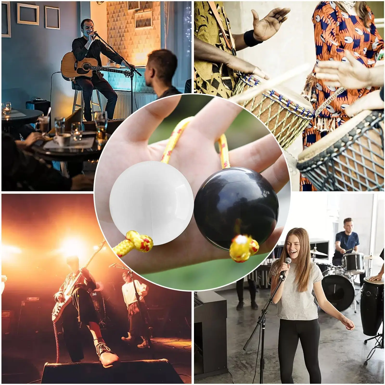 

2 пары, Африканский шейкер Aslatua, погремушка, ритмический шар, полиритмический перкуссионный инструмент для поставщика музыкальных инструме...