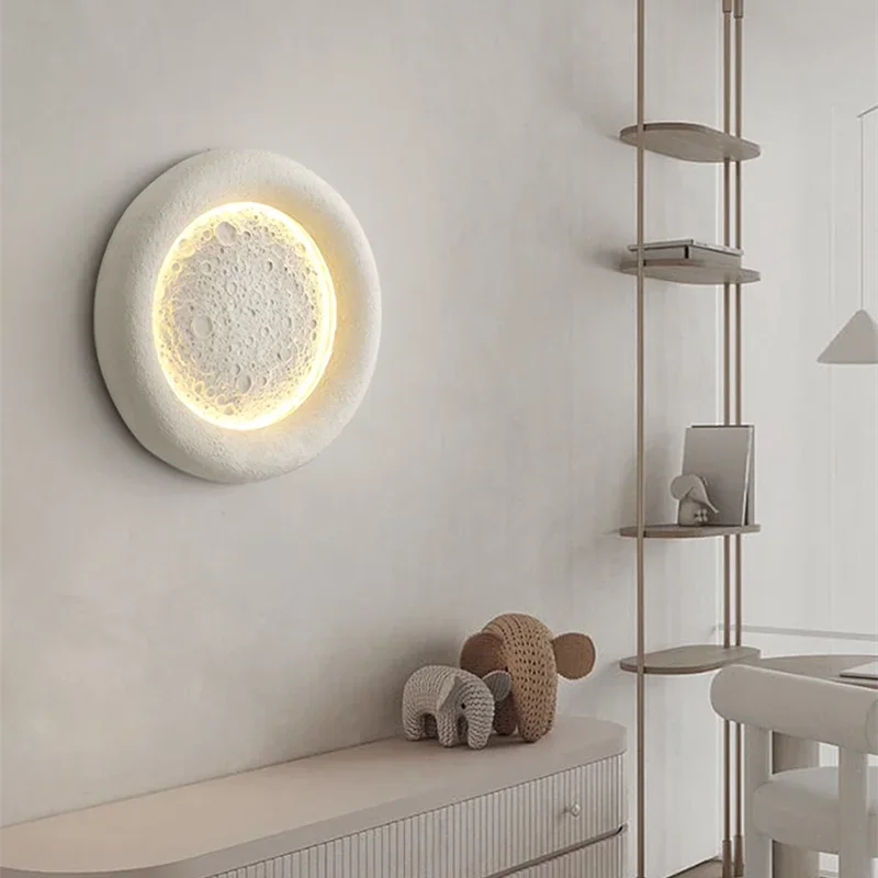 Минималистичный ваби-саби лунный потолочный светильник кремовый бриз для