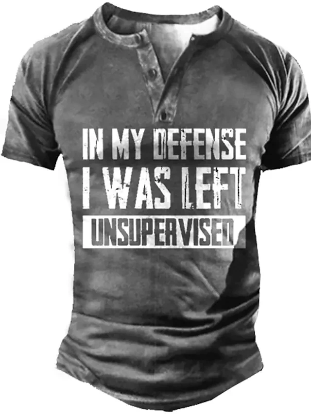 

Men T-shirts Henley Shirt 3D Print Graphic Oversized Ropa Vintage Design Daily Button-DownShort Sleeve Apparel Old Fashion