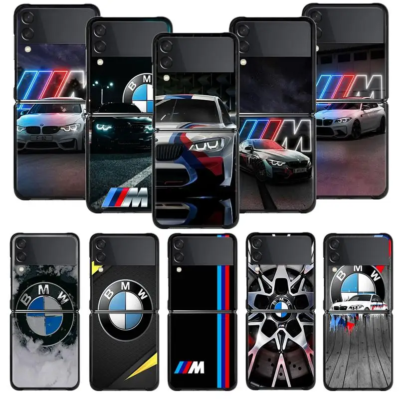 

Phone Case For Samsung Galaxy Z Flip 4 Z Flip3 5G Shell for Galaxy Z Flip PC Hard Cover Couqe Fundas Night View Bmw-Sports-Car