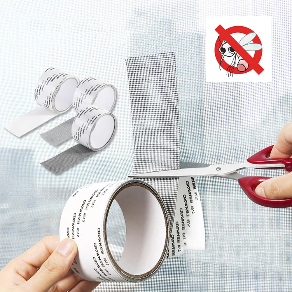 

Window Screen Repair Tape Self-adhesive Net Door Fix Patch Anti-Insect Mosquito Mesh Broken Holes Mosquito Net Repair Tapes