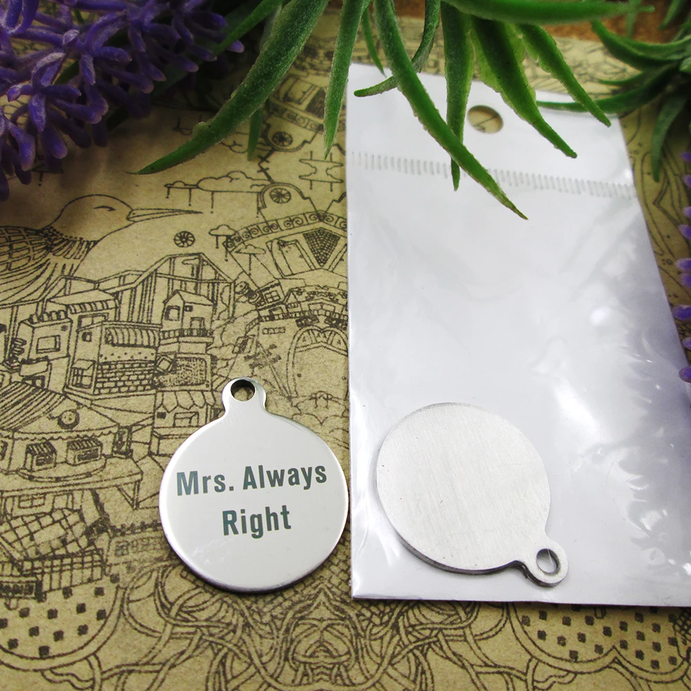 20 шт./лот — Майс. Подвески из нержавеющей стали Lways Right 5 стилей для выбора подвесок