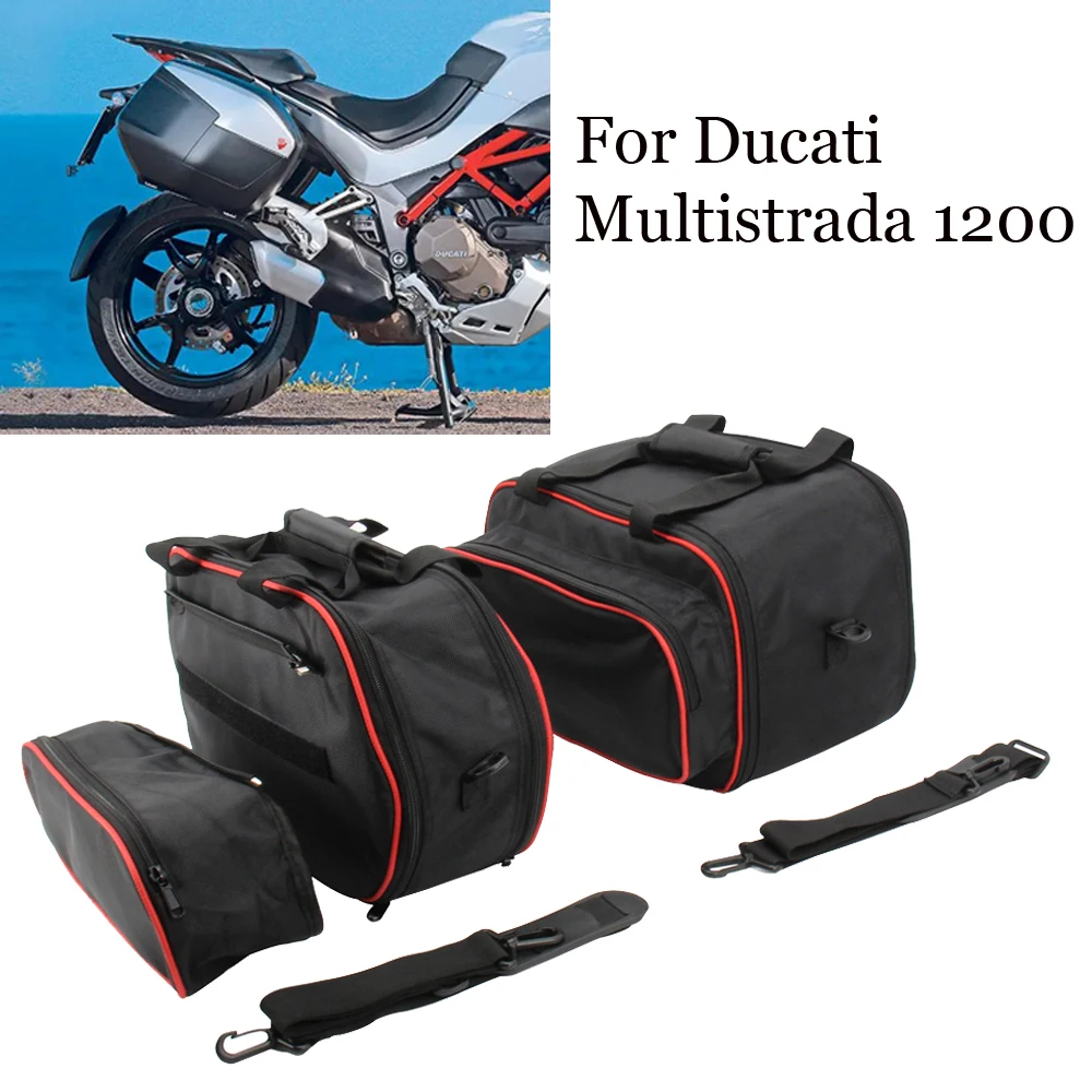 For Ducati Multistrada 1200 2015-2019 Multistrada 1260 950 2017-2019 Motorbike tail bag Motorcycle Luggage Bags Black Inner Bags