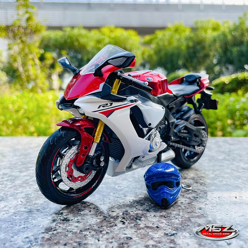 

MSZ 1:12 YAMAHA YZF-R1 red motorcycle die-casting model bicycle car toy collection mini motorcycle gift