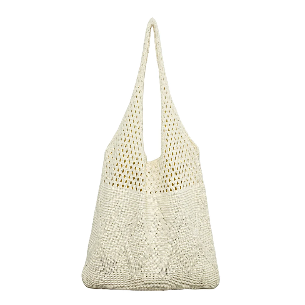 

Designer Knitted Handbags Female Large Capacity Totes Women's Pack Summer Beach Bag Big Purses Casual Hollow Woven Shoulder Bags